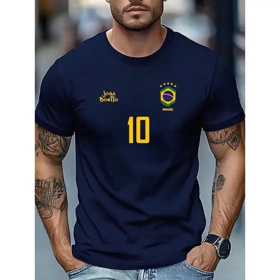 Camiseta Brasil Copa 2026 Seleção Brasileira 100% Algodão Futebol Torcida Streetwear Vintage Retro