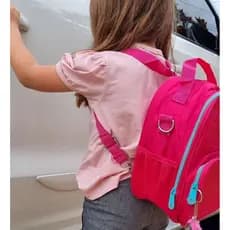 Mochila Bolsa Infantil Térmica Coração Escolar Creche Lancheira Para Menina Criança Bebê