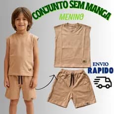 Conjunto Menino Canelado Short e Regata