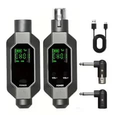 Conversor de microfone sem fio Transmissor e receptor XLR Sistema sem fio para microfone dinâmico para microfone com fio