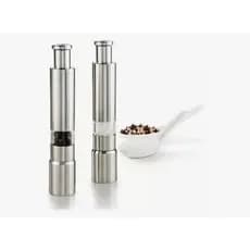Kit 2 Moedor Em Inox Para Sal E Pimenta Manual Saleiro Botão