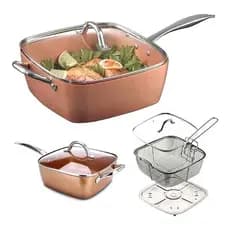 Caçarola Maxchef Cerâmica Cobre 24cm Antiaderente Com Tampa