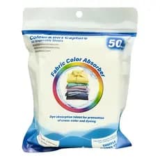 50 Lenços Anti Mancha Folha Absorvente De Cor Máquina Lavar