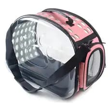 Bolsa Pet Dobravel Transporte Cães Gatos Avião Transparente