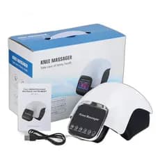 Joelheira Elétrica Knee Massager Relief Luz Vibração Aquecimento Branco Único