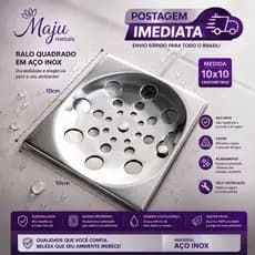 RALO GRELHA SEM CAIXILHO 10CMX10CM AÇO INOX DE 1 ATÉ 5 UNIDADES