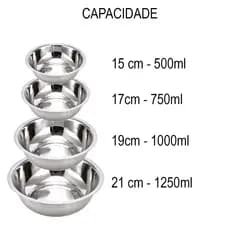Vasilha Comedouro pote tigela inox para cães e gatos pet cachorro