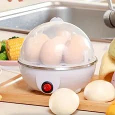 Egg Cooker Elétrico – Cozedor de Ovos a Vapor 7 Unidades, Portátil, Ideal Café da Manhã e Viagens