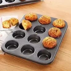 Forma Antiaderente Para Cupcake 12 Cavidades Muffin Mini Bolo Pão De Queijo Assadeira Antiaderente