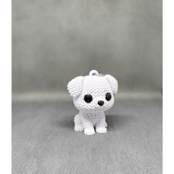 Chaveiro Cachorro em Miniatura Crochê Diversas Cores