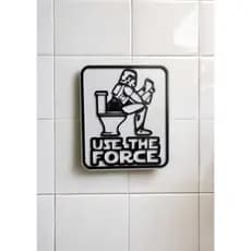 Placa Banheiro Geek Star Wars Use The Force 3d PLA