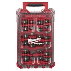 PACKOUT JOGO SOQUETE IMPACTO ENCAIXE 1/2" CURTO 27 PCS MM/POL 49-66-6804 MILWAUKEE