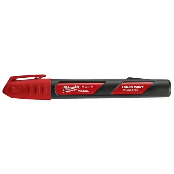 CANETA PONTA MÉDIA LIQUIDO VERMELHO INKZALL 48-22-3741  MILWAUKEE