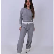 Conjunto Feminino Tricot Modal Gola Polo Calça com Cordão Blusa de Tricot Roupa Feminina Premium