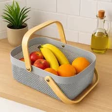 Multipurpose Decorative Organizer Basket  Plastic Fruit Bowl Home Kitchen Coffee Table Setting