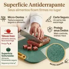 Tábua de Corte  Antibacteriana À Prova De Mofo Com Alça Anti-rachaduras Cozinha Verde Carne