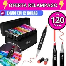 24/36/48/60/80/100/120 Cores Caneta Marcadora canetinhas coloridas Kit Com Ponta Dupla Marcador touch