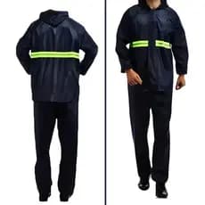 Capa de Chuva Impermeável para Motoqueiros e Ciclistas Refletiva Capuz Impermeável Tam G