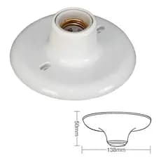 Soquete para lampada Sykalight iluminaçãoPlafonier Plafon Branco 100w E27 Bocal Porcelana 110v/220v