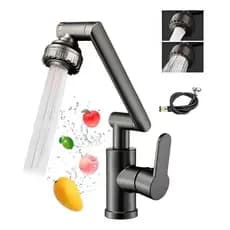 Torneira 360 braço mecanico para lavatorio cozinha banheiro