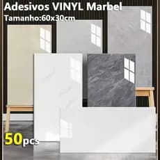 Kit Adesivos de Parede Revestimento e Mármore Placas Adesivas Banheiro Cozinha saguão Cerâmica-PMT