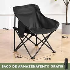 Cadeira Portátil Leve com Bolso - Cadeira de Lua p/ Camping Pesca, Piquenique cadeira de mochila-LYY