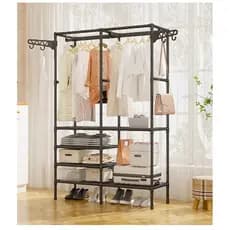 Roupeiro Guarda Roupa Portatil Cabideiro Arara Para Roupa Sapateira Organizador Multiuso Armário-A10