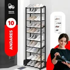 Sapateira Portatil 30 Pares Com 10 Andares Sapatos Desmontável Resistente Organizador Multiuso -A01