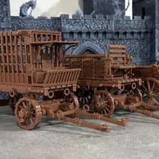 Carroça Charrete Carrinho para RPG Cenário Maquete Diorama