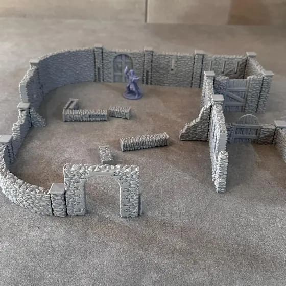 Kit de Ruínas Modular Montável para RPG Dungeons Maquete Diorama