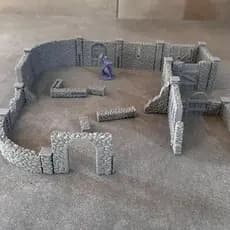 Kit de Ruínas Modular Montável para RPG Dungeons Maquete Diorama