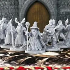 7 pçs Kit de Aventureiros 2 de Resina para Dungeons an Dragons RPG D&D Minatura