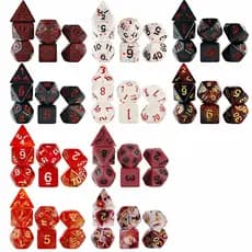 Kit De 7 Dados Para Rpg Perolizados | RPG Dice | Dado RPG D&D