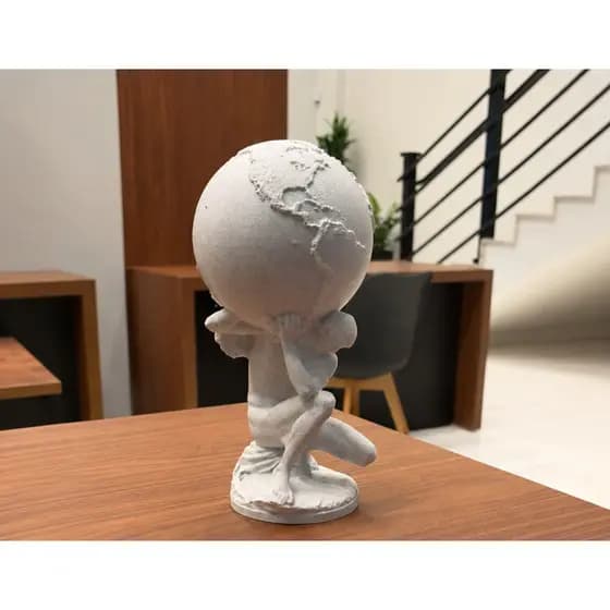 Atlas Segurando o Mundo – Escultura Decorativa