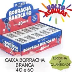 CAIXA BORRACHA BRANCA ESCOLAR MACIA FUTURO – NÃO MANCHA O PAPEL, ATÓXICA E ISENTA DE PVC