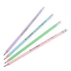 KIT 4 LÁPIS HB GRAFITE TONS PASTEIS CANDY LOVERS COM BORRACHA FUTURO ESCOLAR