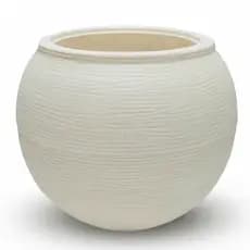 Vaso Plástico Planta e Flores Esfera Redondo 38cm Grafiato Polietileno Resistente Proteção UV