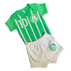 Body Bebe Mesversario Menino Menina Luxo Time de Futebol Brasileiro Tematico