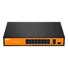 Switch 16 Portas Poe + 2 Portas Uplink + 1 Sfp Suite De Rede Haiz