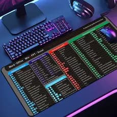 Mouse Pad Grande ZSoftwares 65x30 70x35 80x35 90x40 90x50 120x60 Antiderrapante Borda Costurada