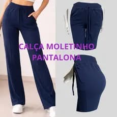 Calça Pantalona moletinho Premium Com Bolso confortável