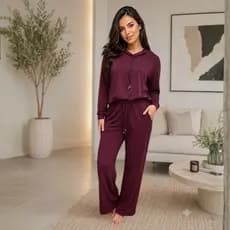 CONJUNTO FEMININO MOLETINHO PREMIUM – WIDE LEG COM CAPUZ INVERNO AGASALHO