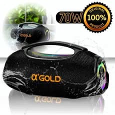Caixa de Som Bluetooth 70W RMS Portátil Som Alto E Graves Potentes IPX6 SM-32B A'Gold 2026