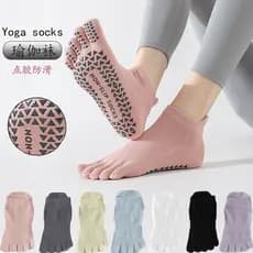 Meias de yoga com cinco dedos para mulheres, meias antiderrapantes para Pilates, meias esportivas para fitness indoor, m