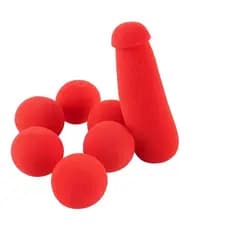 1 conjunto de adereços mágicos de irmãos de esponja pequena, 4 bolas de esponja vermelhas