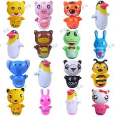 Saco de Pancadas Inflável de PVC para Crianças, 36CM, Tema Pinguim, Brinquedo de Boxe de Areia XS36