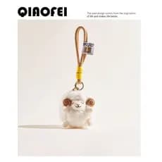 Grande Boneca de Pelúcia de Ovelha Fofa com Alça de Mão, Pingente de Bolsa de Pelúcia, Presente de Pingente de Bolsa