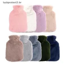 LPHG 2L Bolsa De Água Quente Capa Protetora Inverno Removível De Pelúcia À Prova De Frio Pele Sintética Lã Capas De Pres