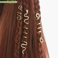 SOMEDAYZL0M 3 Peças De Contas Viking , Anéis De Trança De Cabelo De Cobra Espiral Com Nó Celta , De Dreadlock
