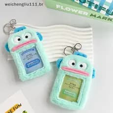 # weicheng Kawaii Cartoon Soft Plush 3 Polegada Kpop Photocard Holder Photo Card Bolsa Pingente Escola Papelaria .